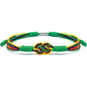 Juneteenth Africa Infinity String Bracelet, African Proud, Country Flag Color